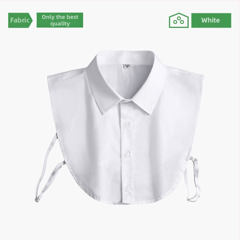 Levehető gallér öltönyhöz – pamut, egyszerű minta, magas minőségű férfiing-kiegészítő