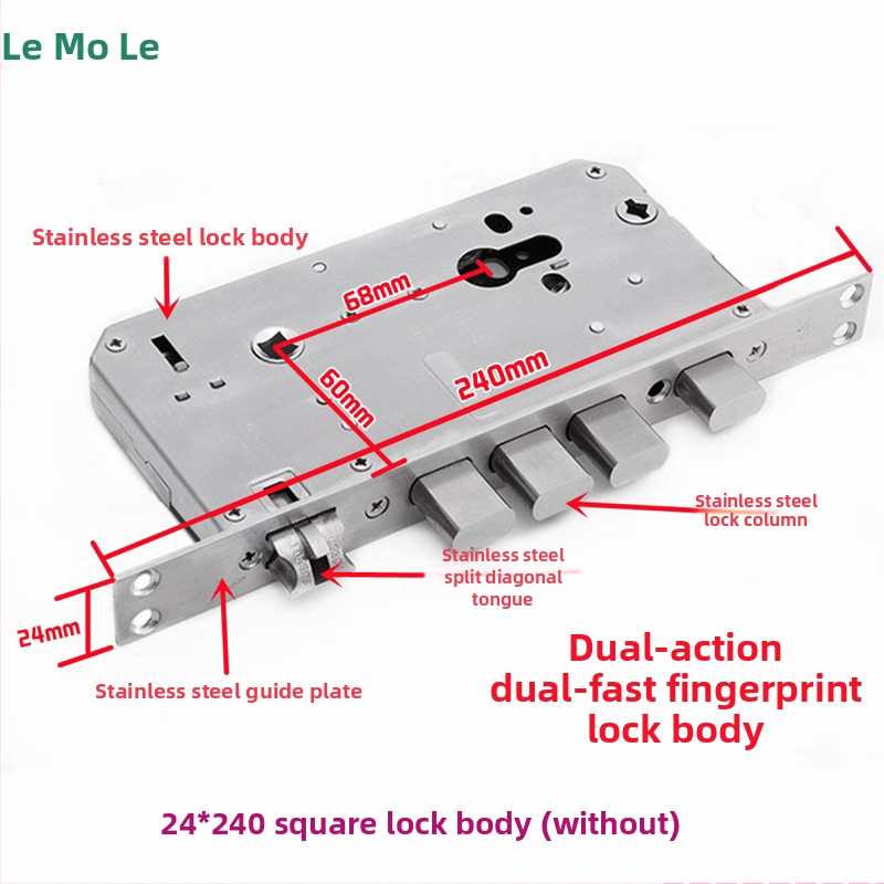 St240 Inteligentné telo zámku s otlačkom prsta — nerezová oceľ, zámkový jadro, materiál západky z nerezovej ocele, pre vstupné dvere domu
