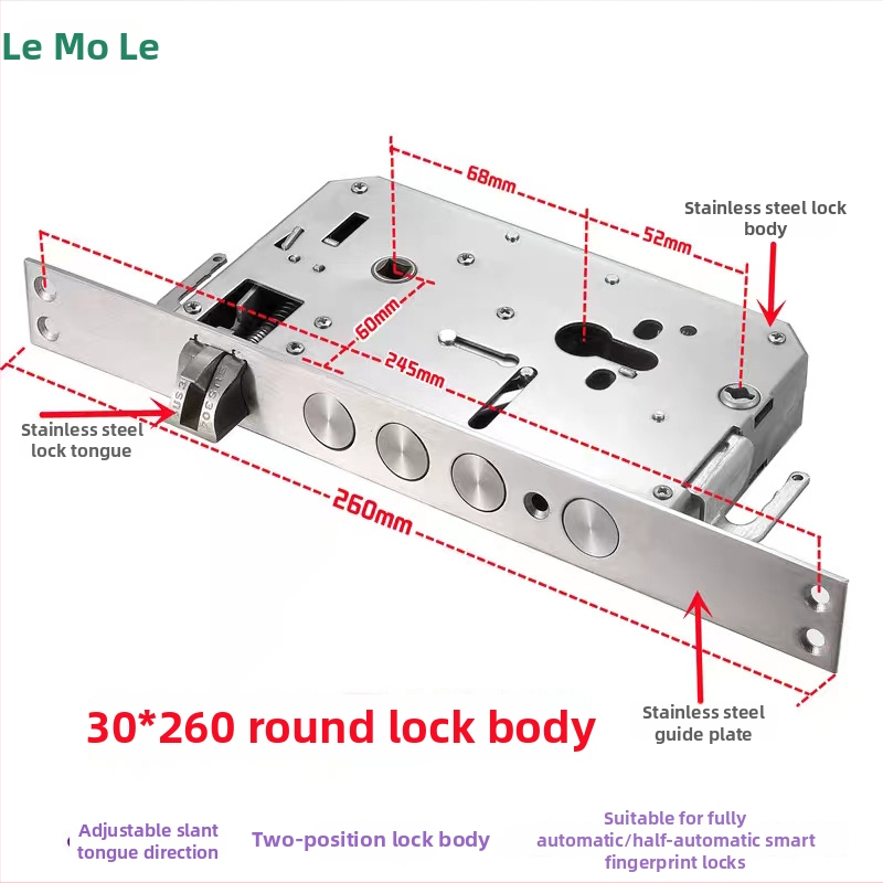 St240 Inteligentné telo zámku s otlačkom prsta — nerezová oceľ, zámkový jadro, materiál západky z nerezovej ocele, pre vstupné dvere domu