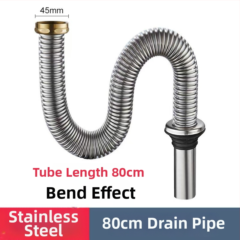 Комплект против миризма на кухненската мивка — 304 неръждаема стомана, система за дренаж за двойна мивка с филтър и водопроводни аксесоари