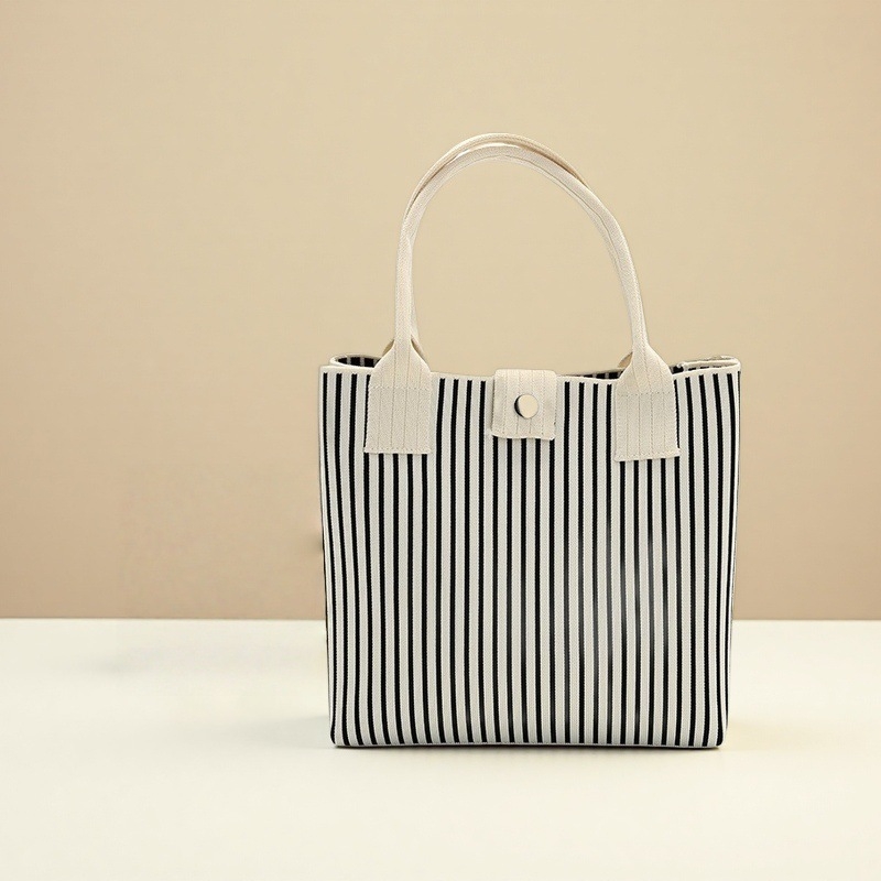 Πλεκτή τσάντα Tote με μεγάλη χωρητικότητα, πολυεστέρας, κάθετης τετράγωνης μορφής, εξωτερική τσάντα με καπάκι, εσωτερική θήκη για κινητό και θήκη για φορητό υπολογιστή