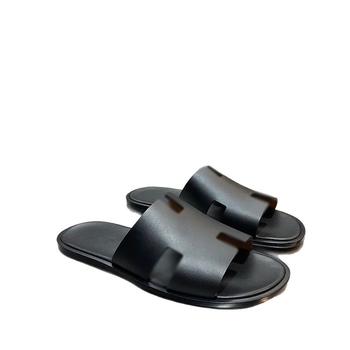 Sandale pentru bărbați din piele naturală, curea în formă de H, partea superioară din piele de vită, talpă din lemn, slip-on, vară 2025