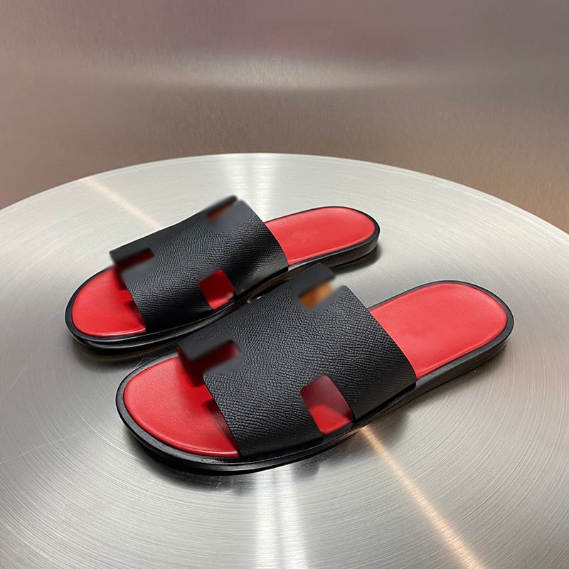 Sandale pentru bărbați din piele naturală, curea în formă de H, partea superioară din piele de vită, talpă din lemn, slip-on, vară 2025