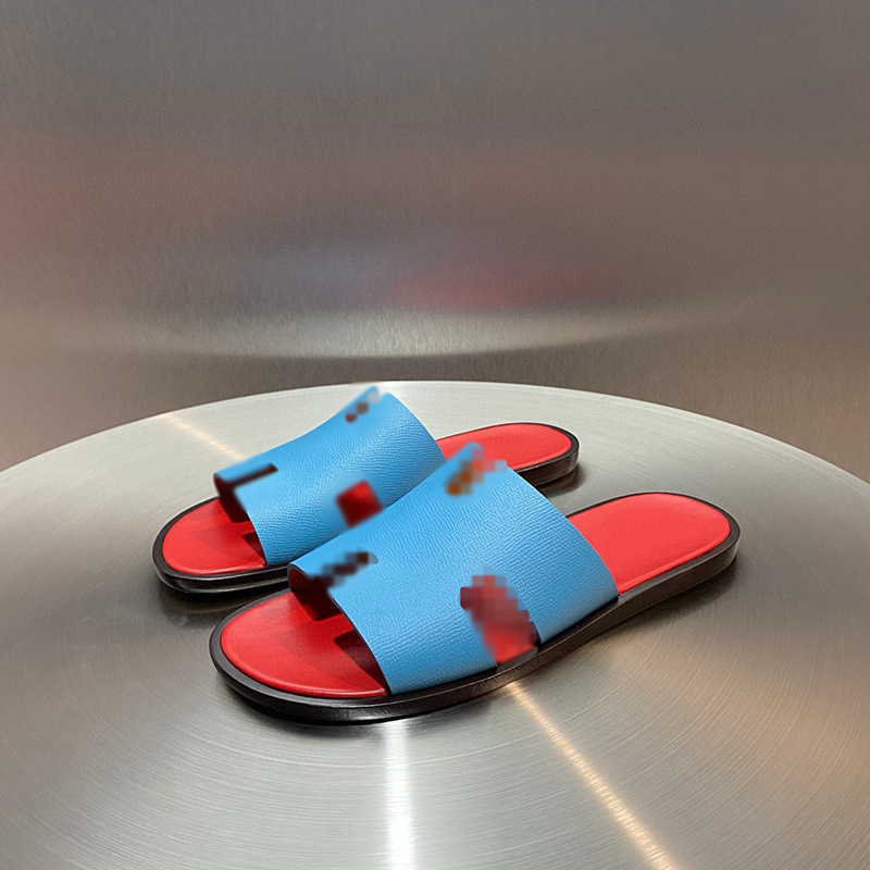 Sandale pentru bărbați din piele naturală, curea în formă de H, partea superioară din piele de vită, talpă din lemn, slip-on, vară 2025