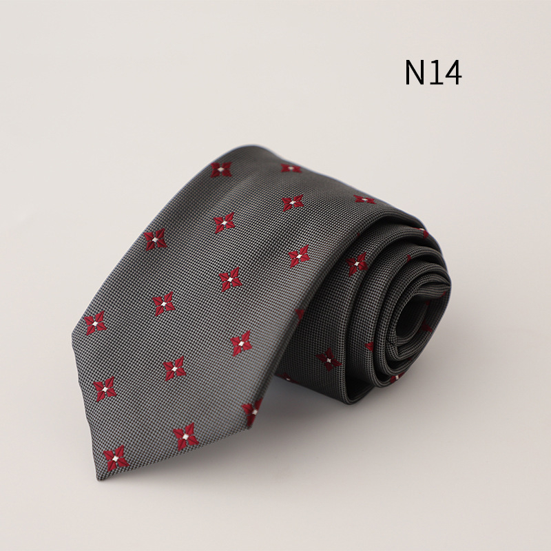 Γραβάτα από πολυεστέρα με ζακάρτ ρίγες; ύφανση ζακάρντ; επένδυση πολυεστέρα; στυλ επιχειρηματικό