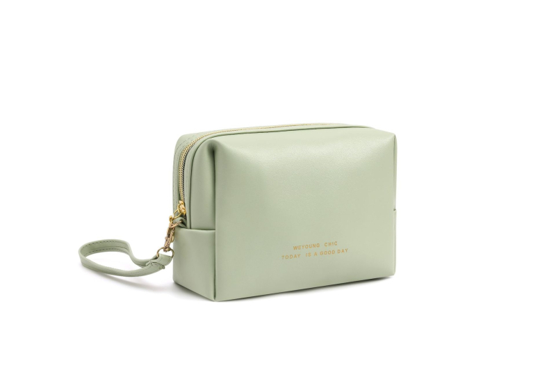 Geantă cosmetică PU patchwork, capacitate mare, gentuță portabilă pentru îngrijire a pielii, interior PU, pentru femei, lansare primăvara 2025