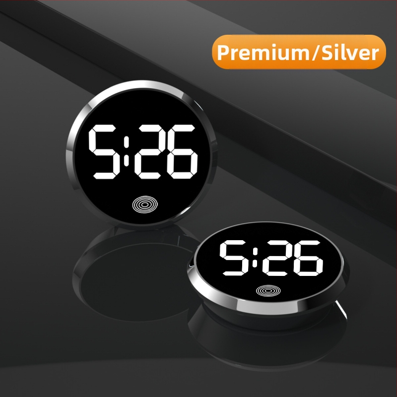 Ρολόι αυτοκινήτου LED: στρογγυλό κράμα περίβλημα, αριθμητική οθόνη, ηλεκτρονικός μηχανισμός, διακοσμητική απεικόνιση χρόνου