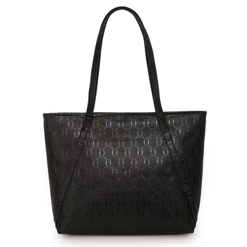 Γυναικεία PU Tote τσάντα με φερμουάρ, οριζόντιο τετράγωνο σχήμα, πολυεστερική επένδυση