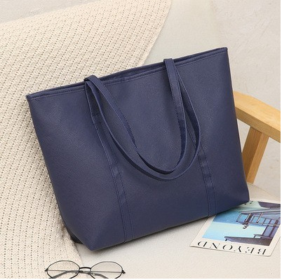 Γυναικεία PU Tote τσάντα με φερμουάρ, οριζόντιο τετράγωνο σχήμα, πολυεστερική επένδυση