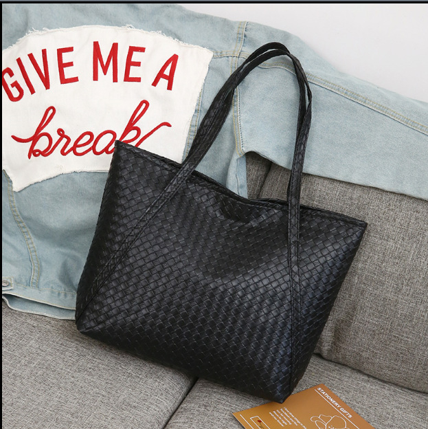 Γυναικεία PU Tote τσάντα με φερμουάρ, οριζόντιο τετράγωνο σχήμα, πολυεστερική επένδυση