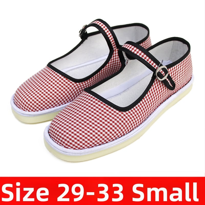 Kézzel készített tánccipő lányoknak, velúr felsőrész, talp marhaín, egyszínű dizájn, nemzeti stílus, 7–16 éveseknek