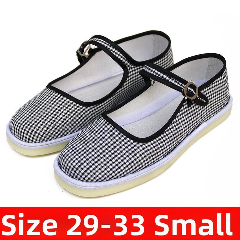 Kézzel készített tánccipő lányoknak, velúr felsőrész, talp marhaín, egyszínű dizájn, nemzeti stílus, 7–16 éveseknek