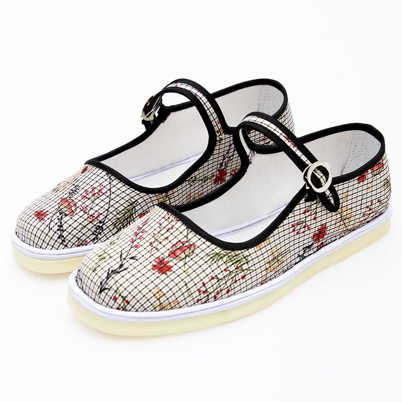 Kézzel készített tánccipő lányoknak, velúr felsőrész, talp marhaín, egyszínű dizájn, nemzeti stílus, 7–16 éveseknek