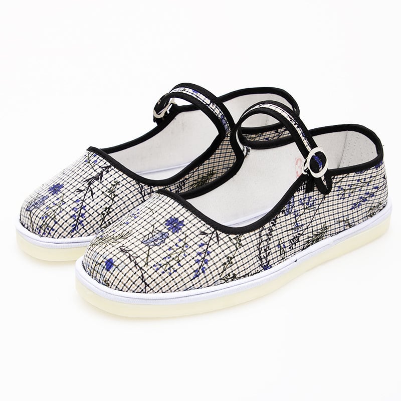 Kézzel készített tánccipő lányoknak, velúr felsőrész, talp marhaín, egyszínű dizájn, nemzeti stílus, 7–16 éveseknek