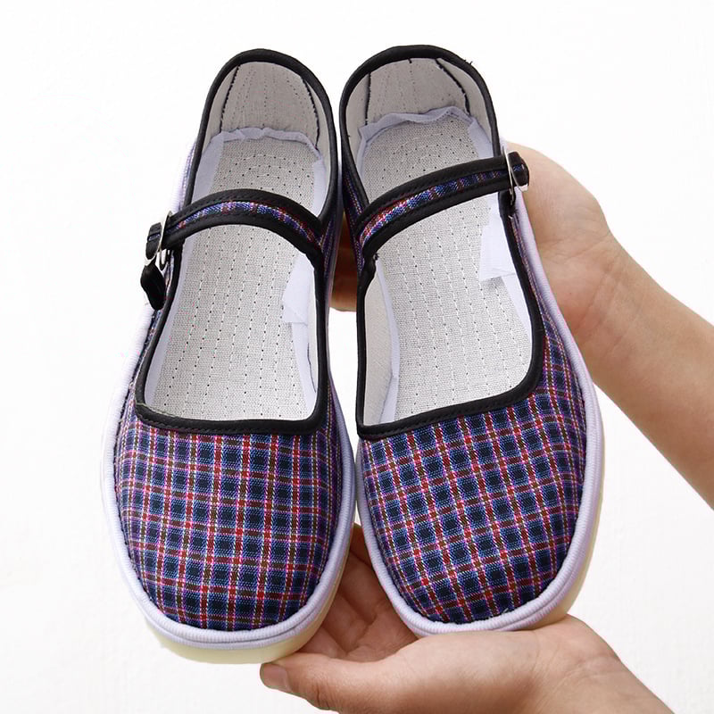 Kézzel készített tánccipő lányoknak, velúr felsőrész, talp marhaín, egyszínű dizájn, nemzeti stílus, 7–16 éveseknek