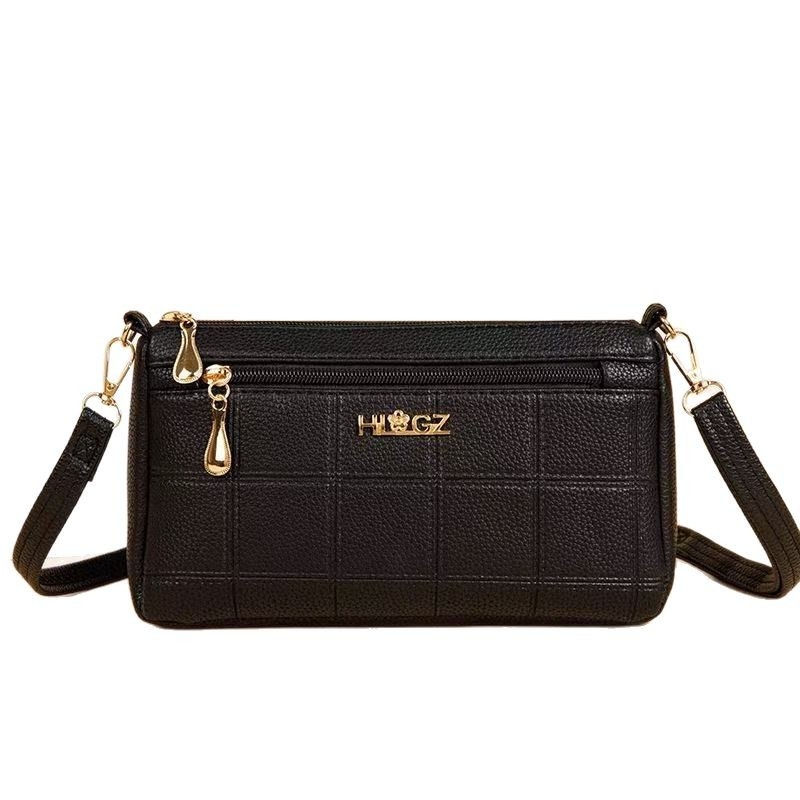 Τσάντα crossbody μίνι από PU δέρμα, οριζόντιου τετράγωνου σχήματος, φερμουάρ ανοίγματος, εσωτερική θήκη για κινητό και λαμιναρισμένη θήκη με φερμουάρ, μία ιμάντας, βαμβατένια επένδυση, αστικός μινιμαλισμός