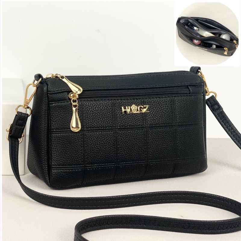 Τσάντα crossbody μίνι από PU δέρμα, οριζόντιου τετράγωνου σχήματος, φερμουάρ ανοίγματος, εσωτερική θήκη για κινητό και λαμιναρισμένη θήκη με φερμουάρ, μία ιμάντας, βαμβατένια επένδυση, αστικός μινιμαλισμός