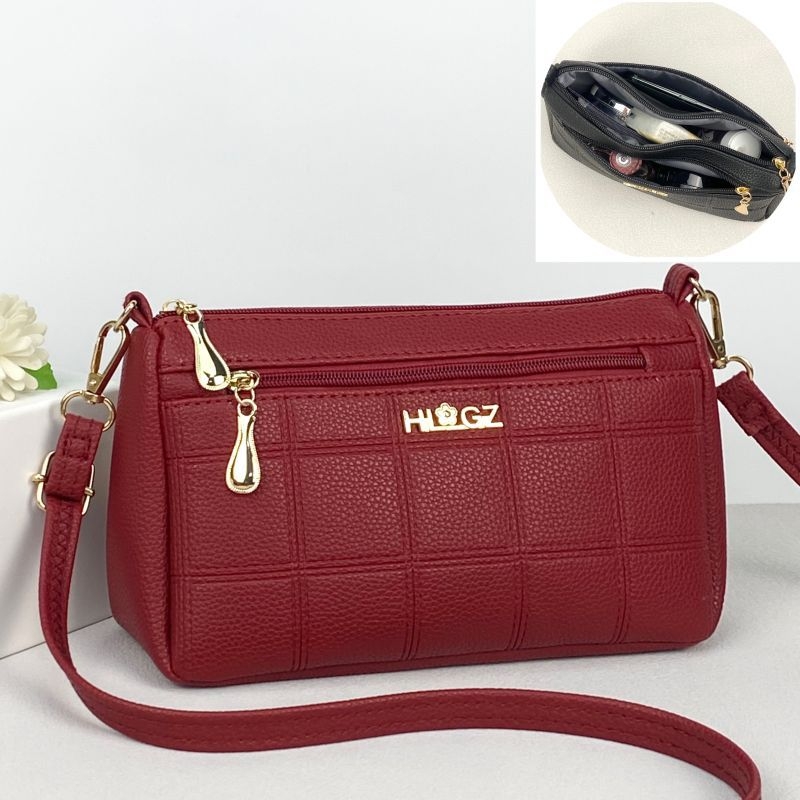 Τσάντα crossbody μίνι από PU δέρμα, οριζόντιου τετράγωνου σχήματος, φερμουάρ ανοίγματος, εσωτερική θήκη για κινητό και λαμιναρισμένη θήκη με φερμουάρ, μία ιμάντας, βαμβατένια επένδυση, αστικός μινιμαλισμός