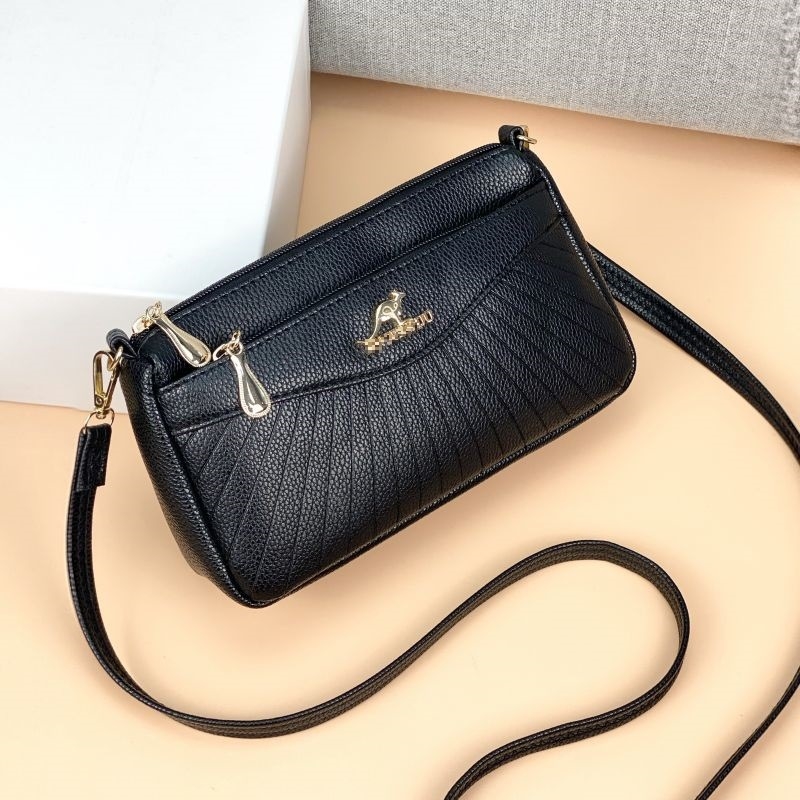 Τσάντα crossbody μίνι από PU δέρμα, οριζόντιου τετράγωνου σχήματος, φερμουάρ ανοίγματος, εσωτερική θήκη για κινητό και λαμιναρισμένη θήκη με φερμουάρ, μία ιμάντας, βαμβατένια επένδυση, αστικός μινιμαλισμός