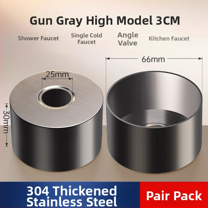 Dekoratívny kryt otvoru sprchy z nehrdzavejúcej ocele pre skrytý miešací ventil – Shi Lang, moderný minimalistický štýl
