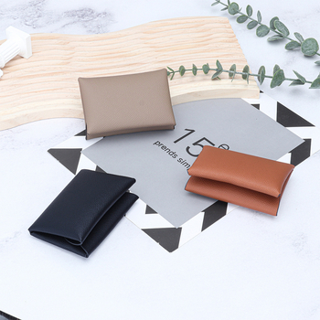 Νομισματοθήκη από γνήσιο δέρμα με τύπωμα παλάμης, 2 πτυχές, επεκτάσιμη, αστικός μινιμαλιστικός σχεδιασμός