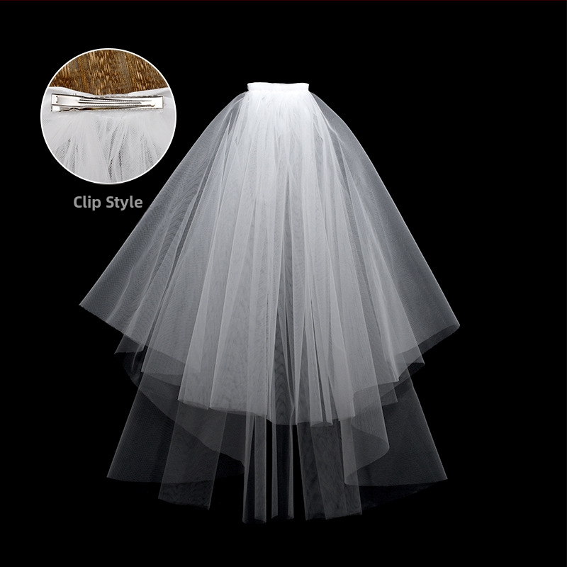 Νυφική διακόσμηση κεφαλής με διπλό στρώμα υφάσματος, μινιμαλιστικό γυναικείο στυλ, σχεδίαση φιόγκου