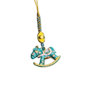 Αλυσίδα τηλεφώνου από μέταλλο με ηλεκτροπλατινισμένο φινίρισμα, μοτίβο αλογάκι κουνιστό, κινέζικο στυλ, άνοιξη 2025 κυκλοφορία