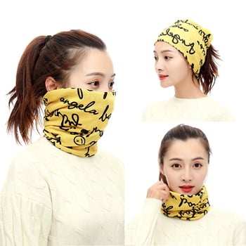 Μάσκα-φούλαρι με λαστιχάκια στα αυτιά, πλέξη warp-knit, πολυεστερικό νήμα, διατηρεί τη ζεστασιά