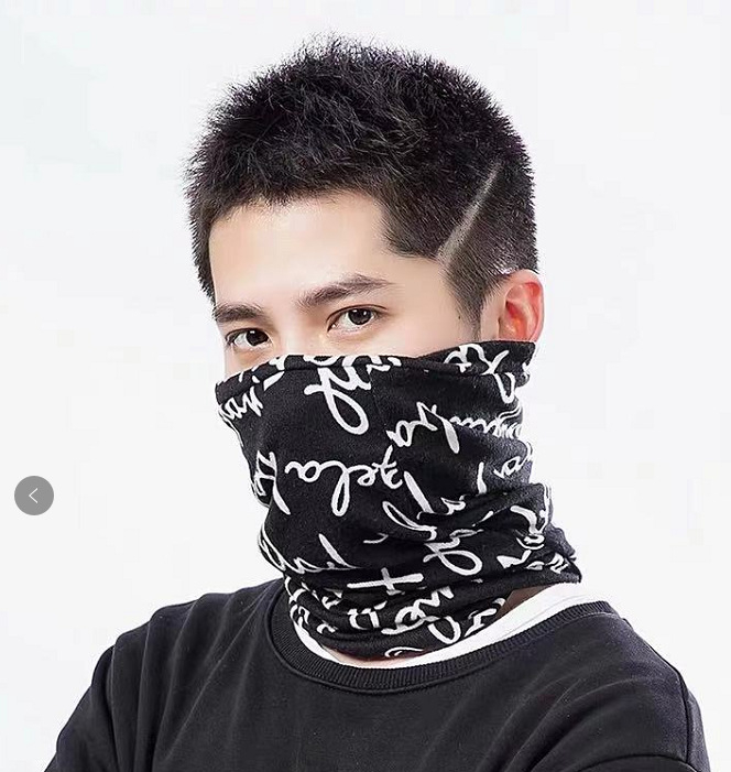 Μάσκα-φούλαρι με λαστιχάκια στα αυτιά, πλέξη warp-knit, πολυεστερικό νήμα, διατηρεί τη ζεστασιά