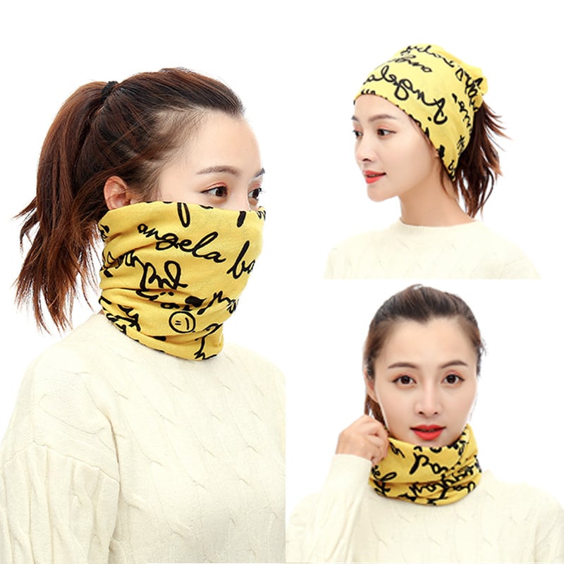 Μάσκα-φούλαρι με λαστιχάκια στα αυτιά, πλέξη warp-knit, πολυεστερικό νήμα, διατηρεί τη ζεστασιά