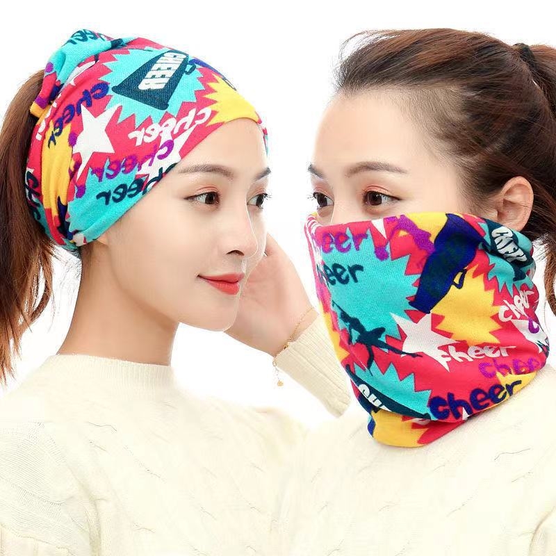 Μάσκα-φούλαρι με λαστιχάκια στα αυτιά, πλέξη warp-knit, πολυεστερικό νήμα, διατηρεί τη ζεστασιά