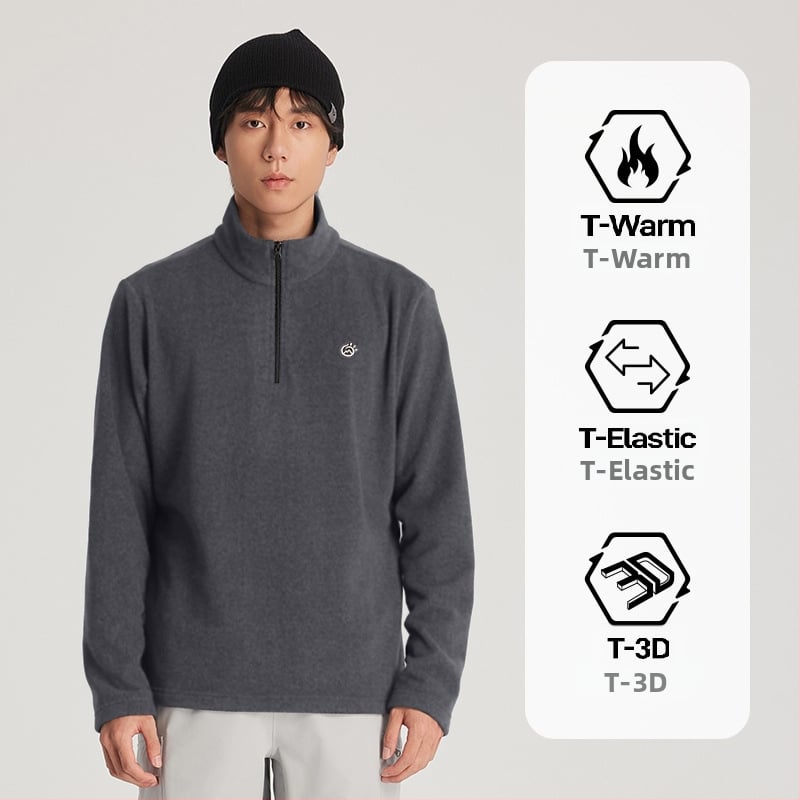 Флийс жакет за унисекс — без качулка, тъкан от смесени химически влакна, подплата полиестер