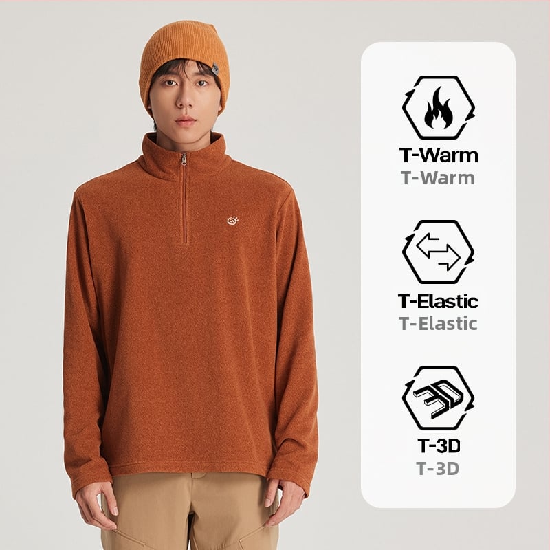 Флийс жакет за унисекс — без качулка, тъкан от смесени химически влакна, подплата полиестер