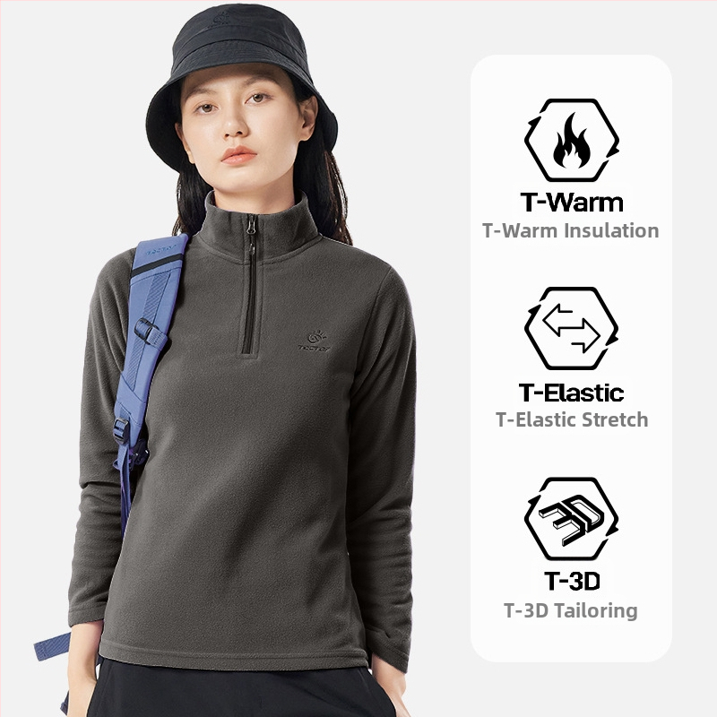 Флийс жакет за унисекс — без качулка, тъкан от смесени химически влакна, подплата полиестер