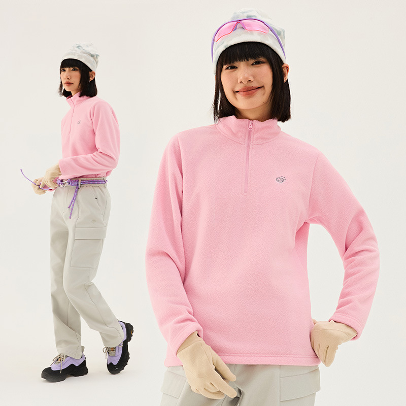 Флийс жакет за унисекс — без качулка, тъкан от смесени химически влакна, подплата полиестер