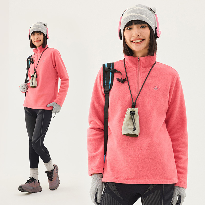 Флийс жакет за унисекс — без качулка, тъкан от смесени химически влакна, подплата полиестер