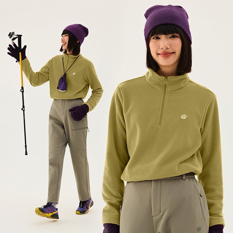 Флийс жакет за унисекс — без качулка, тъкан от смесени химически влакна, подплата полиестер