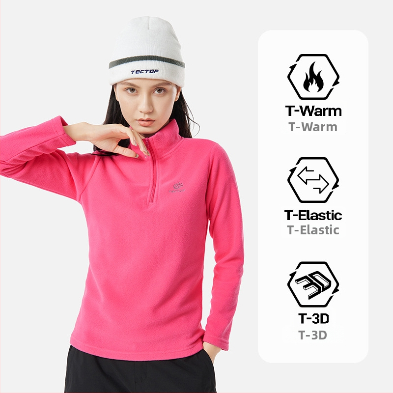 Флийс жакет за унисекс — без качулка, тъкан от смесени химически влакна, подплата полиестер