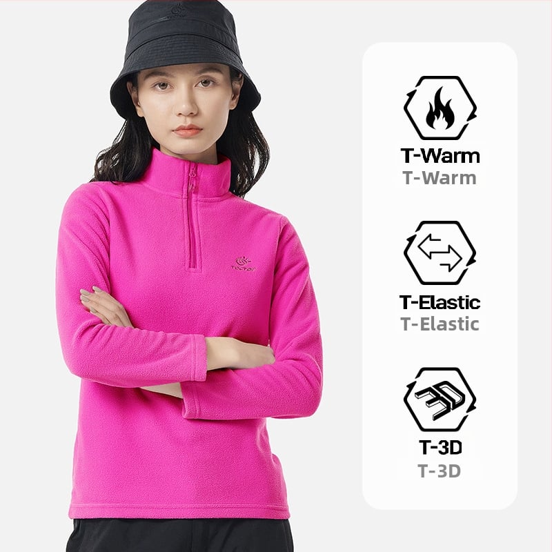 Флийс жакет за унисекс — без качулка, тъкан от смесени химически влакна, подплата полиестер