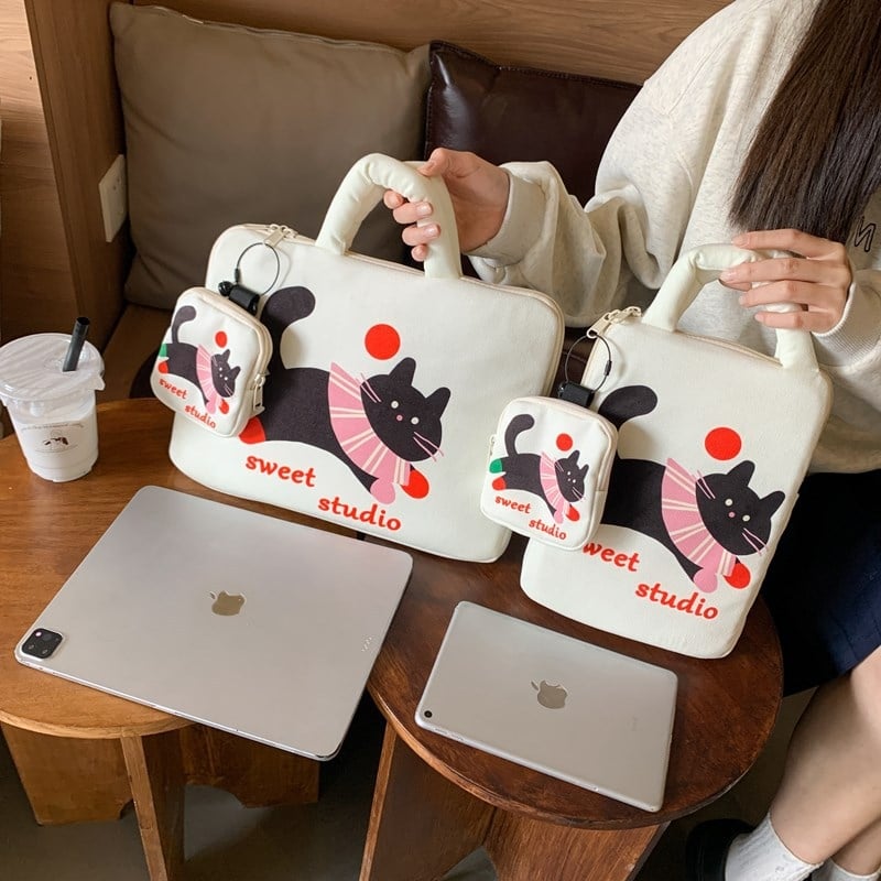 Tabletta táska belső zsebbel - könnyű poliészter védőtok, lélegző, kopásálló, uniszex