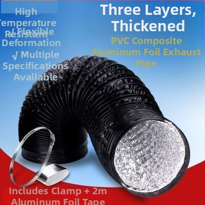 Kuchynský výfukový potrubie, hrubšia trojvrstvová rúra, teleskopická, pripojenie