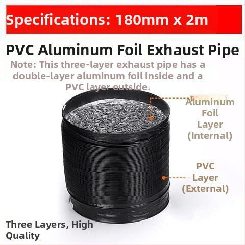 Кухненска изпускателна тръба, удебелена тройслойна тръба, телескопична, свързваща