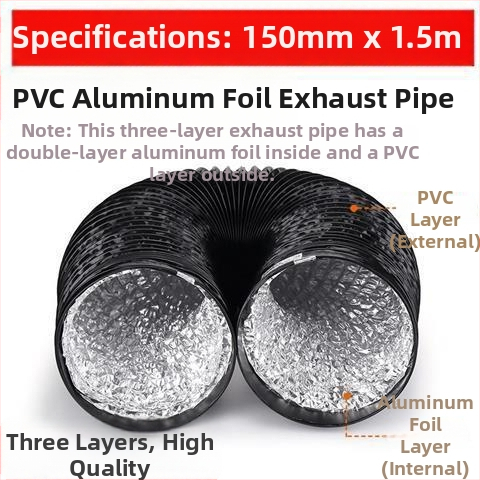 Кухненска изпускателна тръба, удебелена тройслойна тръба, телескопична, свързваща