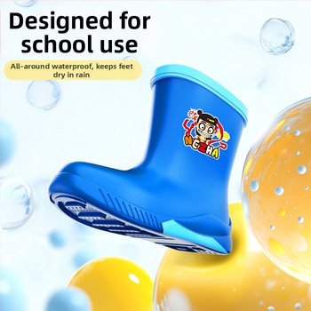 PVC gyerek esőcsizma, középső csőmagasság, vízálló, 4–12 éveseknek