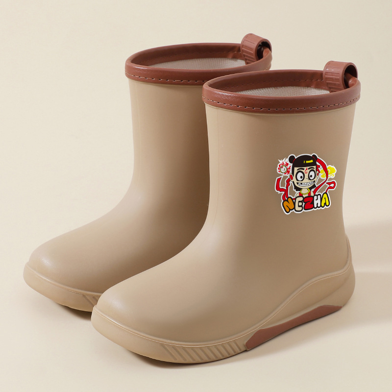 PVC gyerek esőcsizma, középső csőmagasság, vízálló, 4–12 éveseknek