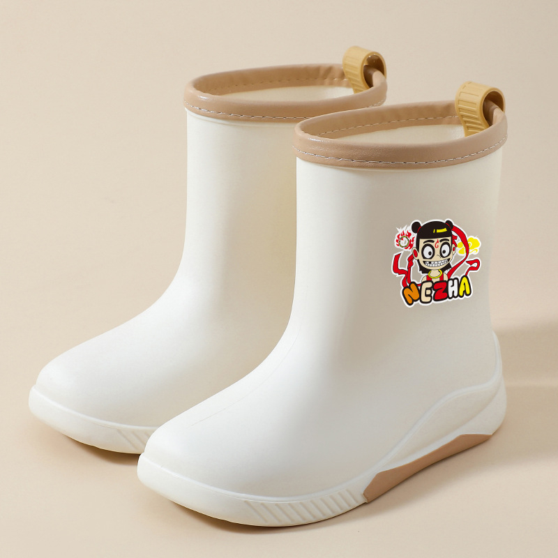 PVC gyerek esőcsizma, középső csőmagasság, vízálló, 4–12 éveseknek