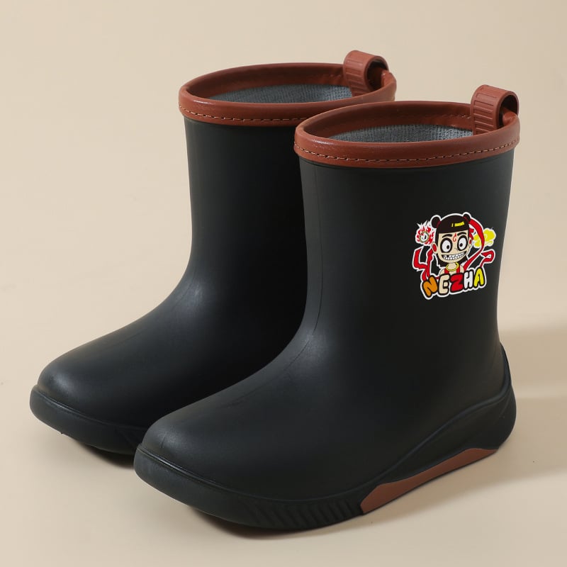 PVC gyerek esőcsizma, középső csőmagasság, vízálló, 4–12 éveseknek