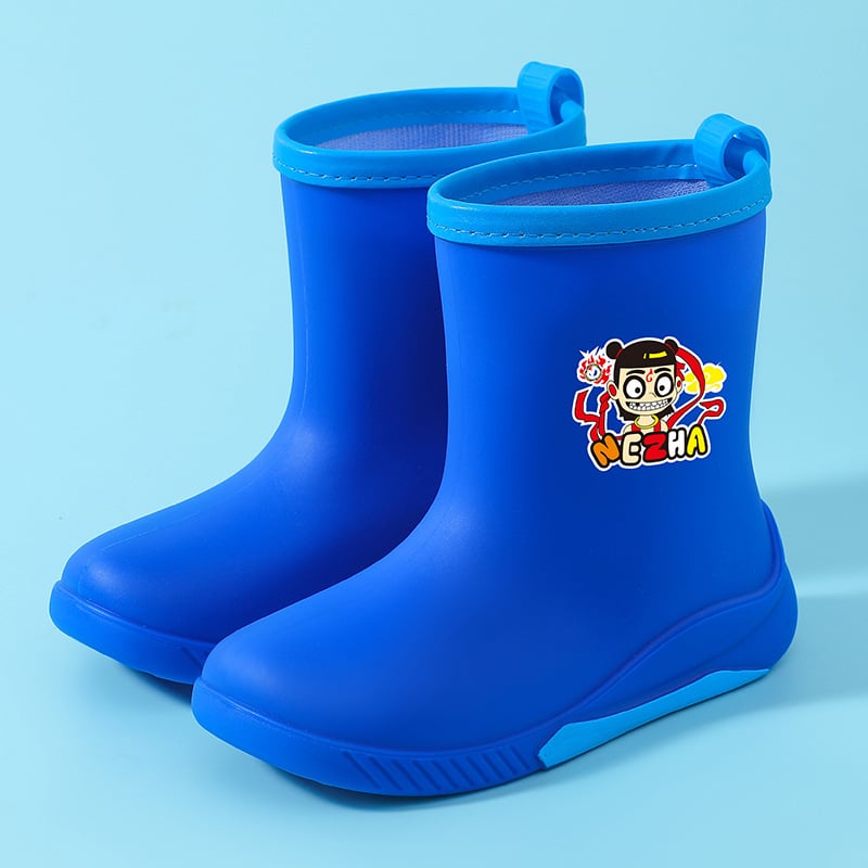 PVC gyerek esőcsizma, középső csőmagasság, vízálló, 4–12 éveseknek