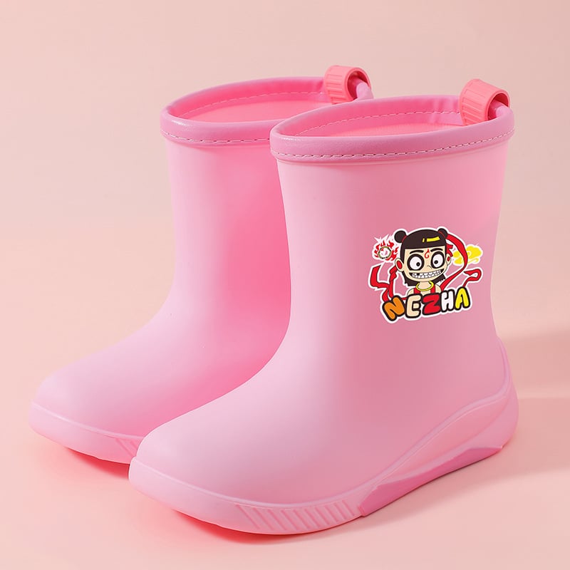 PVC gyerek esőcsizma, középső csőmagasság, vízálló, 4–12 éveseknek