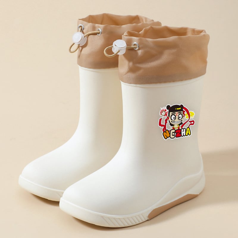 PVC gyerek esőcsizma, középső csőmagasság, vízálló, 4–12 éveseknek